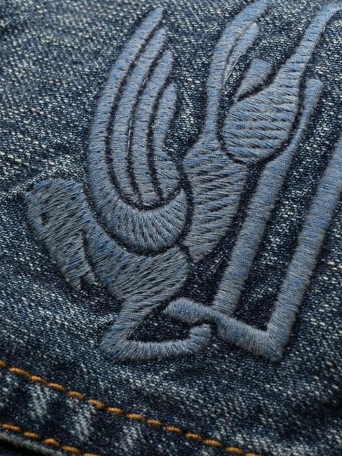 ETRO logo-embroidered jeans - Blue