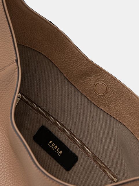 Furla torebka skórzana Lara L Hobo kolor beżowy WB01876 HSF000 YU500