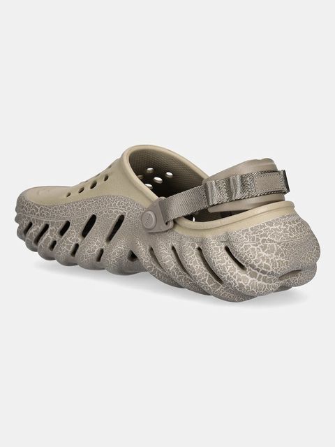 Crocs klapki Echo Crackle Clog kolor beżowy 211630 - zdjęcie produktu nr 2