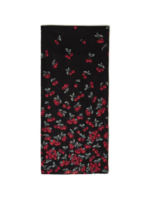TWINSET cherry-print scarf - Black - zdjęcie produktu nr 1
