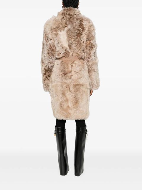 Yves Salomon shearling belted coat - Brown
