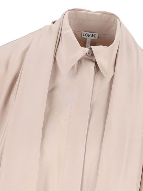 LOEWE draped-collar shirt - Pink