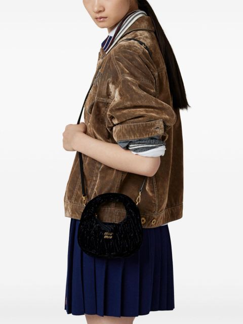 Miu Miu Wander velvet mini bag - Black