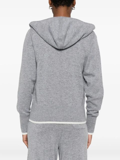 PINKO hooded zip-up cardigan - Grey