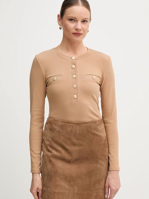 Marc Aurel longsleeve kolor beżowy 7705-7001-73918 - zdjęcie produktu nr 1