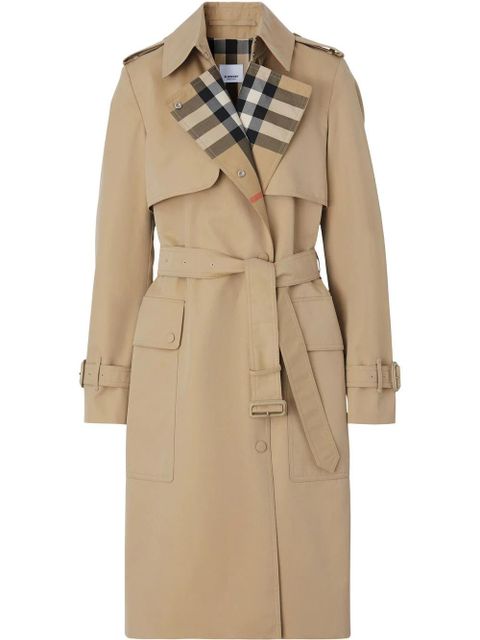Burberry Check Lapel trench coat - Brown - zdjęcie produktu nr 1