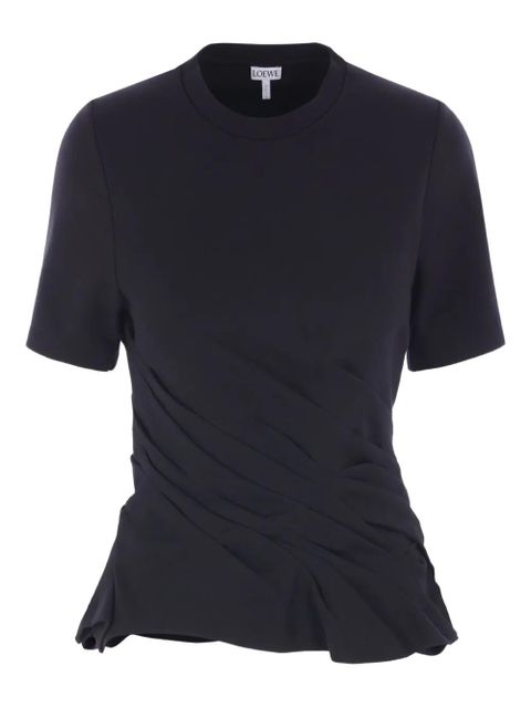LOEWE draped short-sleeve T-shirt - Black - zdjęcie produktu nr 1