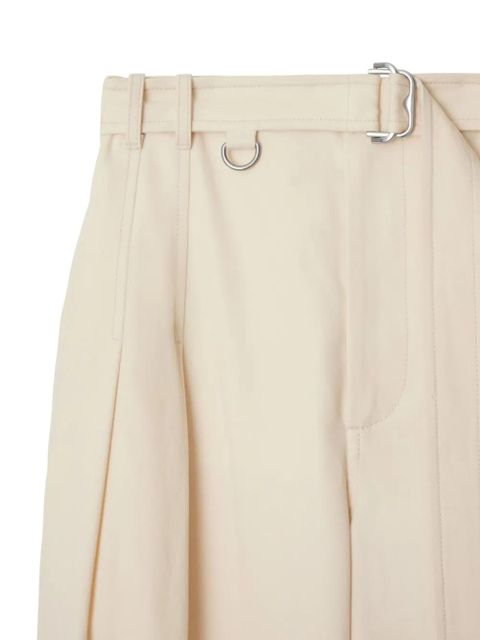 Burberry gabardine belted trousers - Neutrals