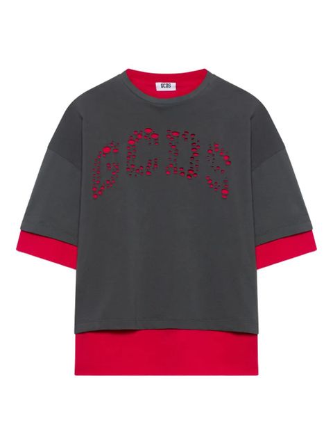 GCDS cut-out T-shirt - Grey - zdjęcie produktu nr 1