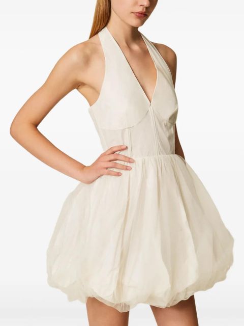 TWINSET tulle mini dress - White