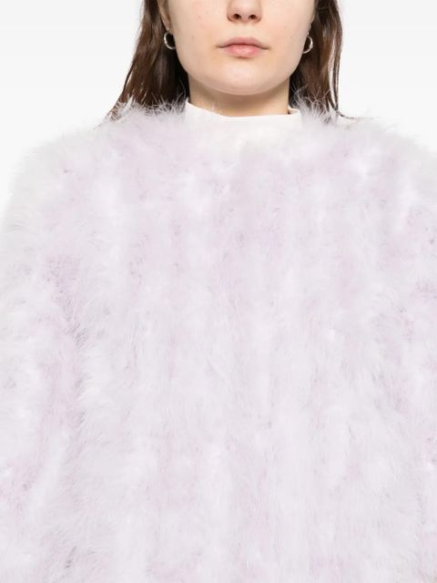 Yves Salomon feather silk jacket - Purple