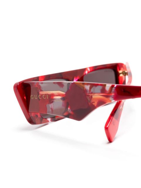 Gucci Eyewear rectangle-frame sunglasses - Red