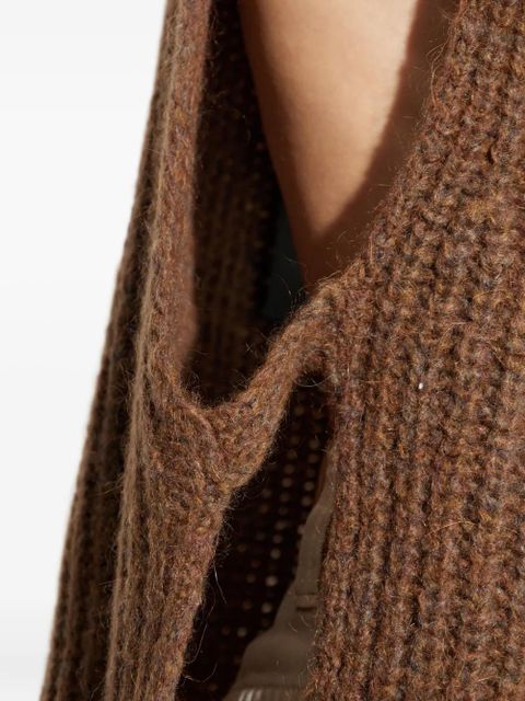 ISABEL MARANT turtleneck ribbed vest - Brown