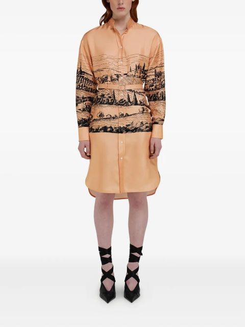 Ferragamo printed shirt dress - Orange - zdjęcie produktu nr 2