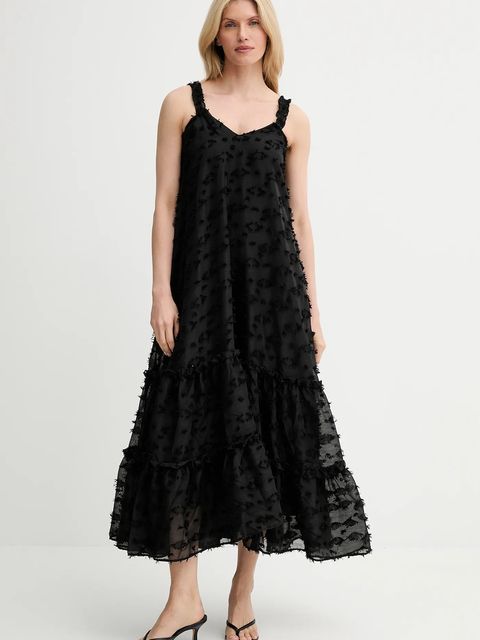 Answear.LAB sukienka kolor czarny maxi oversize - zdjęcie produktu nr 1