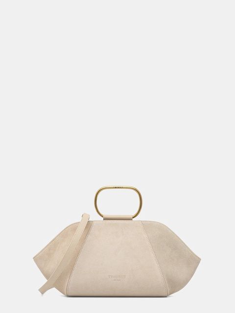 Twinset torebka zamszowa kolor beżowy 261TB7090 - zdjęcie produktu nr 1