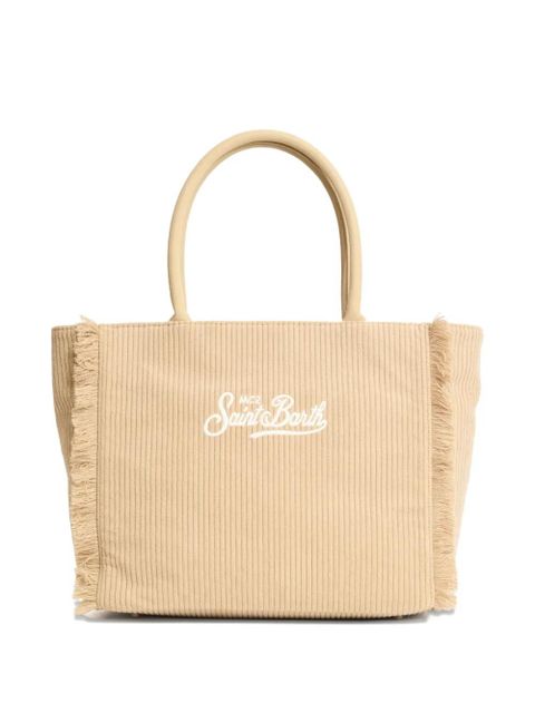 MC2 Saint Barth corduroy fringed vanity bag - Neutrals - zdjęcie produktu nr 2