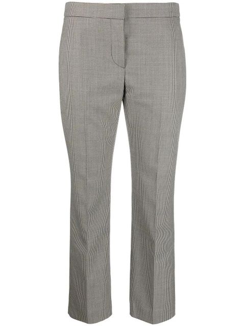 Alexander McQueen checked cropped slim-fit trousers - Black - zdjęcie produktu nr 1