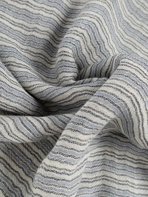 ISABEL MARANT Zenila striped fringed scarf - White