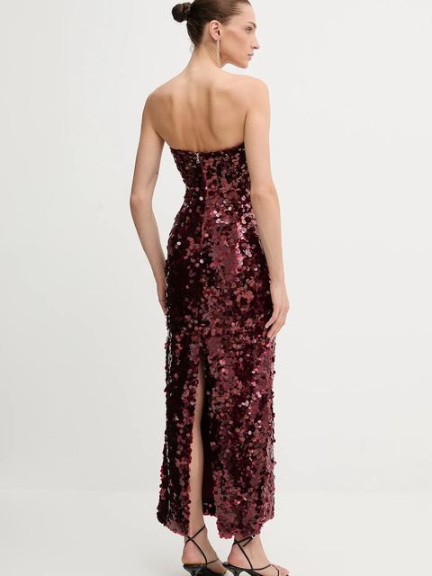 Bardot sukienka kolor czerwony mini rozkloszowana 59946DB1