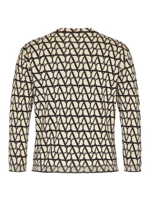 Valentino Garavani Toile Iconographe wool cardigan - Neutrals
