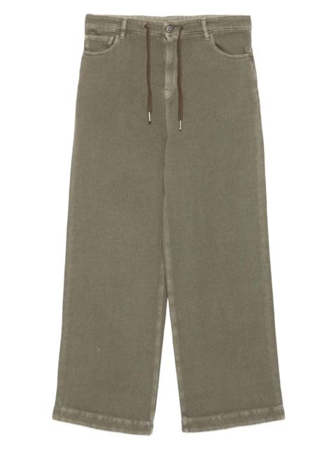 Golden Goose drawstring wide-leg jeans - Green - zdjęcie produktu nr 1