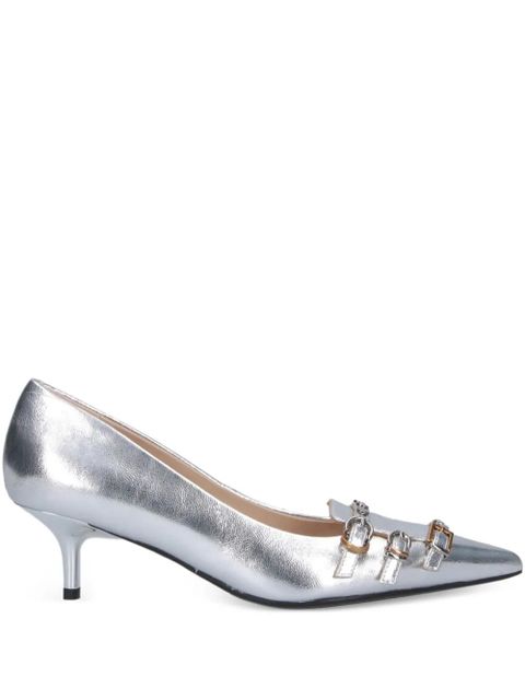 PINKO buckle-embellished pointed-toe pumps - Silver - zdjęcie produktu nr 1