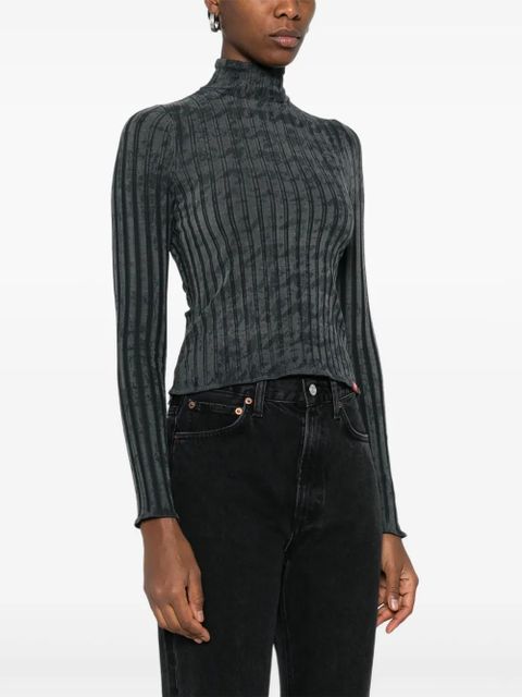Diesel ribbed high-neck top - Grey - zdjęcie produktu nr 2