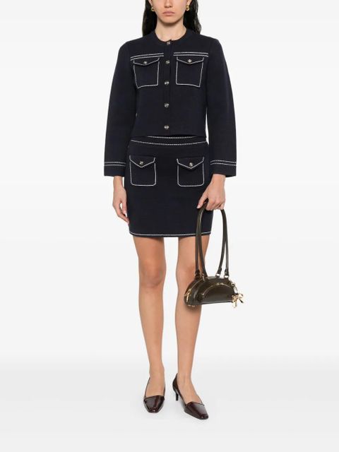 Self-Portrait Curved Charm shoulder bag - Brown - zdjęcie produktu nr 2