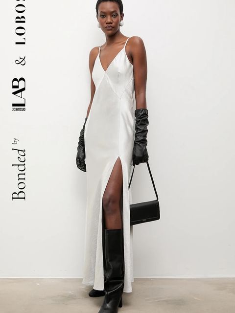 Answear.LAB sukienka kolor srebrny maxi rozkloszowana - zdjęcie produktu nr 1