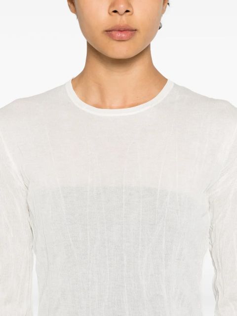 TOTEME crinkled long-sleeves maxi dress - White