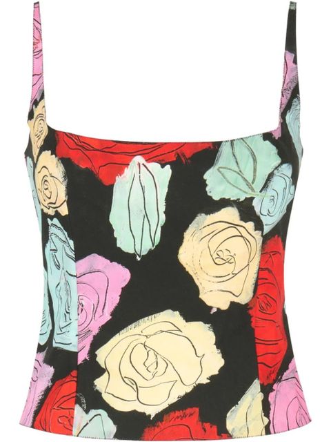 Marni floral-print cami top - Black - zdjęcie produktu nr 1