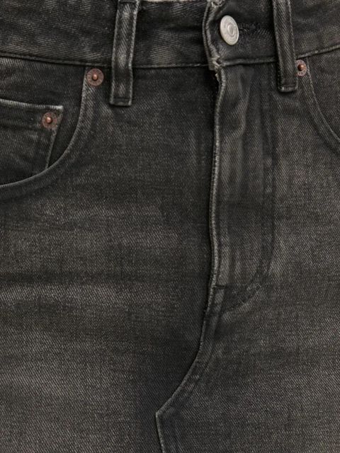 MM6 Maison Margiela frayed denim skirt - Grey