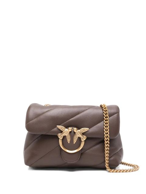 PINKO Love quilted logo-plaque shoulder bag - Brown - zdjęcie produktu nr 1