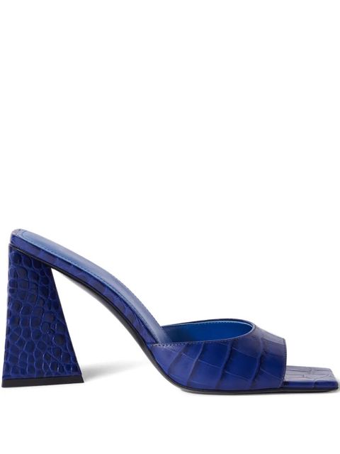 The Attico 85mm Mini Devon square-toe mules - Blue