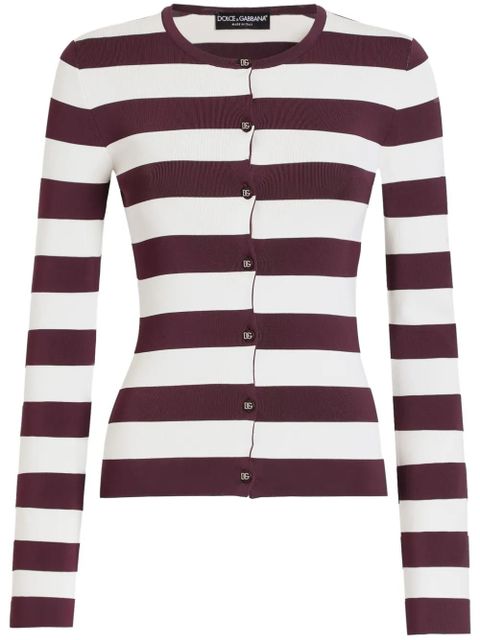 Dolce & Gabbana striped cardigan - White - zdjęcie produktu nr 1