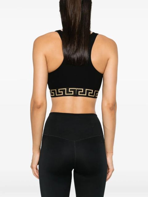 Versace Greca-border crop top - Black