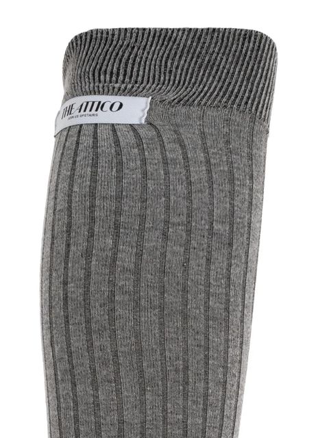 The Attico ribbed knee-high socks - Grey - zdjęcie produktu nr 2