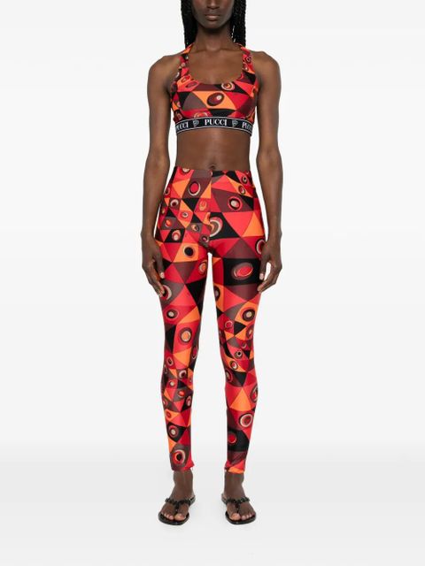 PUCCI Occhi geometric-print trousers - Red