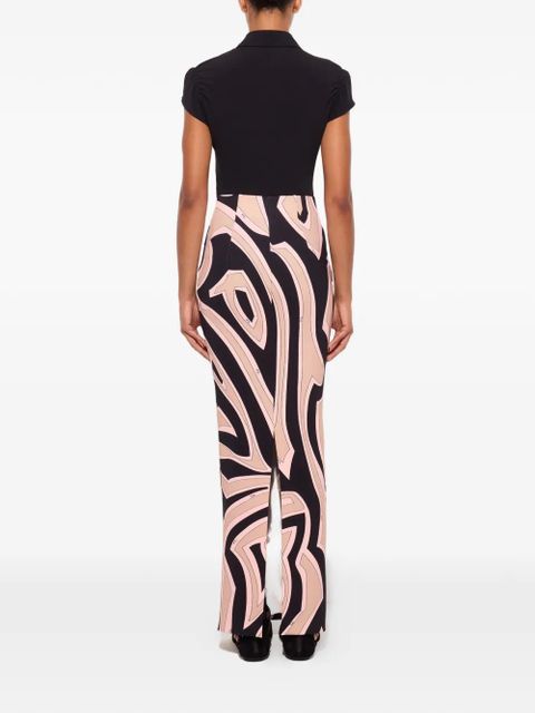 PUCCI Labirinto print long fitted skirt - Black