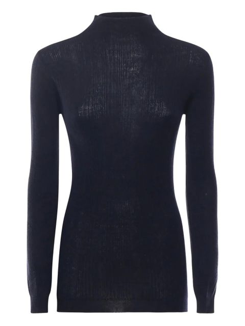 PINKO ribbed high-neck sweater - Blue - zdjęcie produktu nr 1