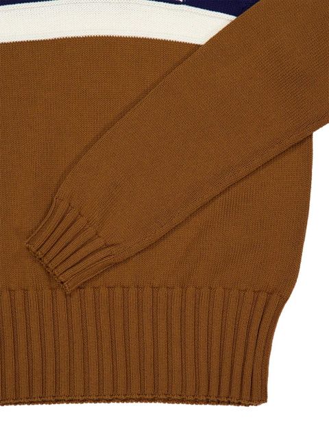 Marni striped cotton sweater - Brown