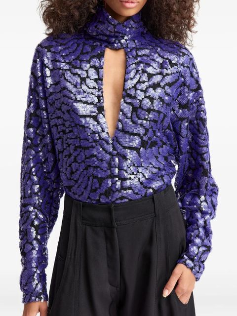16Arlington Olamo lace sequinned top - Purple - zdjęcie produktu nr 2