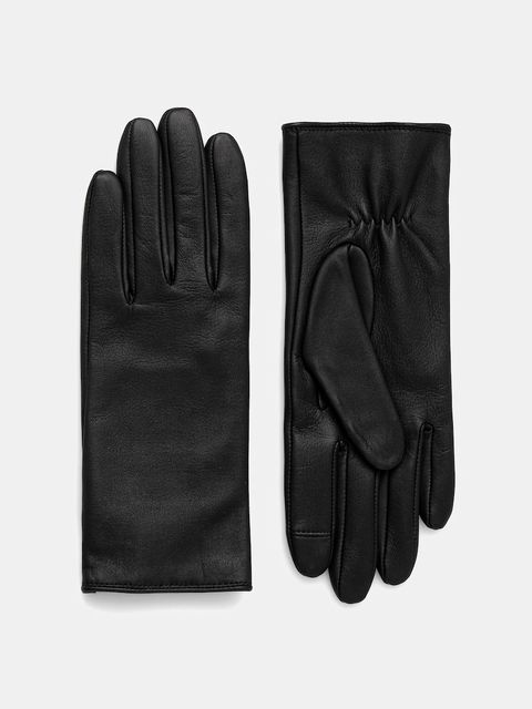 BOSS rękawiczki skórzane damskie kolor czarny 50526613 - zdjęcie produktu nr 1
