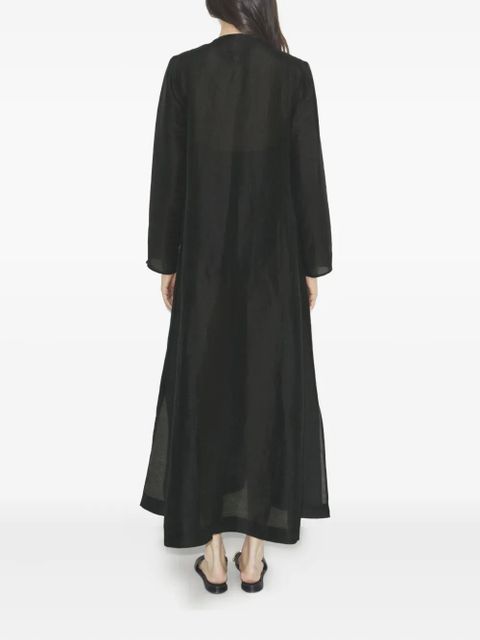 Tory Burch pleated-panel caftan - Black