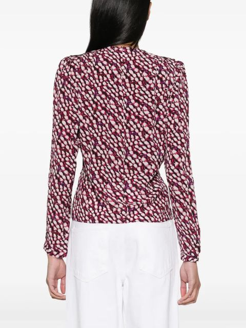 MARANT ÉTOILE Eddy animal-print blouse - Purple