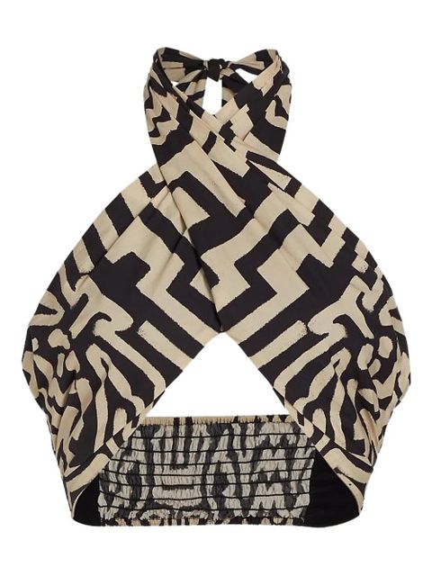 Johanna Ortiz halterneck print top - Black - zdjęcie produktu nr 1