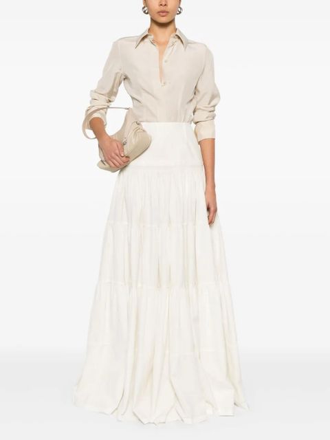 MM6 Maison Margiela tiered midi skirt - White - zdjęcie produktu nr 2