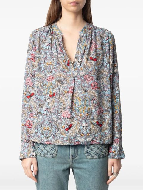 Zadig&Voltaire Tink floral-print blouse - Blue - zdjęcie produktu nr 2