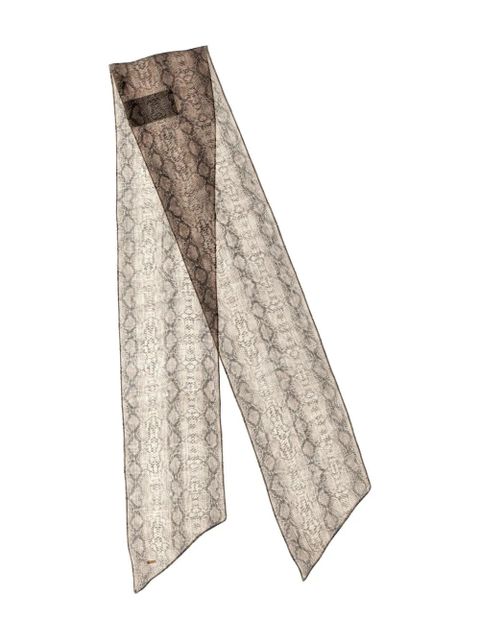 Saint Laurent snake-print silk scarf - Neutrals - zdjęcie produktu nr 2
